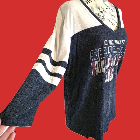 Bengals Patriotic 3/4 Sleeve Tee - Picture 3 of 5